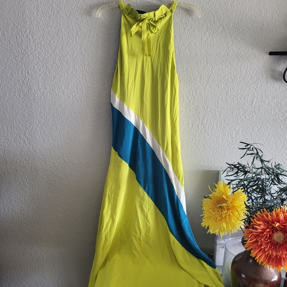 Simona Corsellini Colorblock Silk Blend Dress - Sz IT 42 - Picture 3 of 14